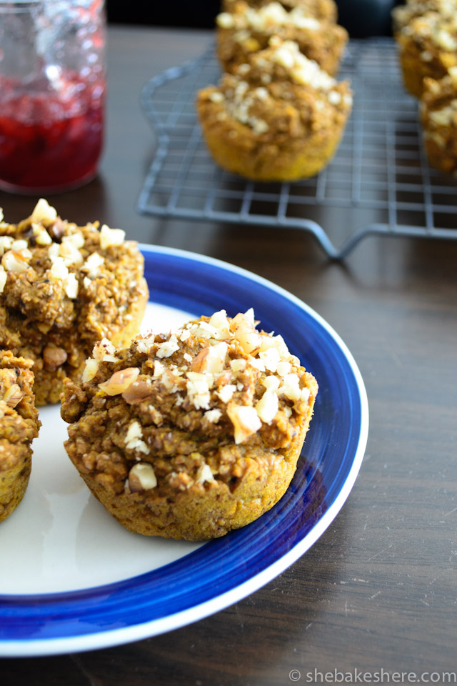 Pumpkin Bran Muffins with Walnuts