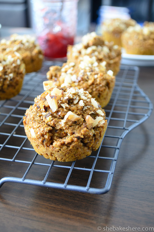 Pumpkin Bran Muffins with Walnuts