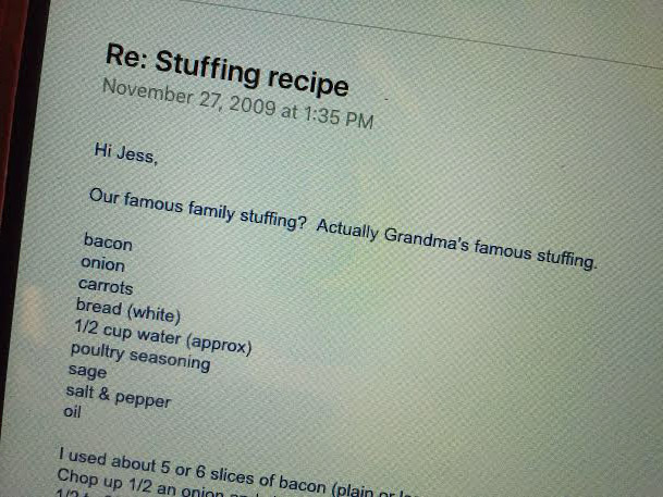 Traditional Bread Stuffing