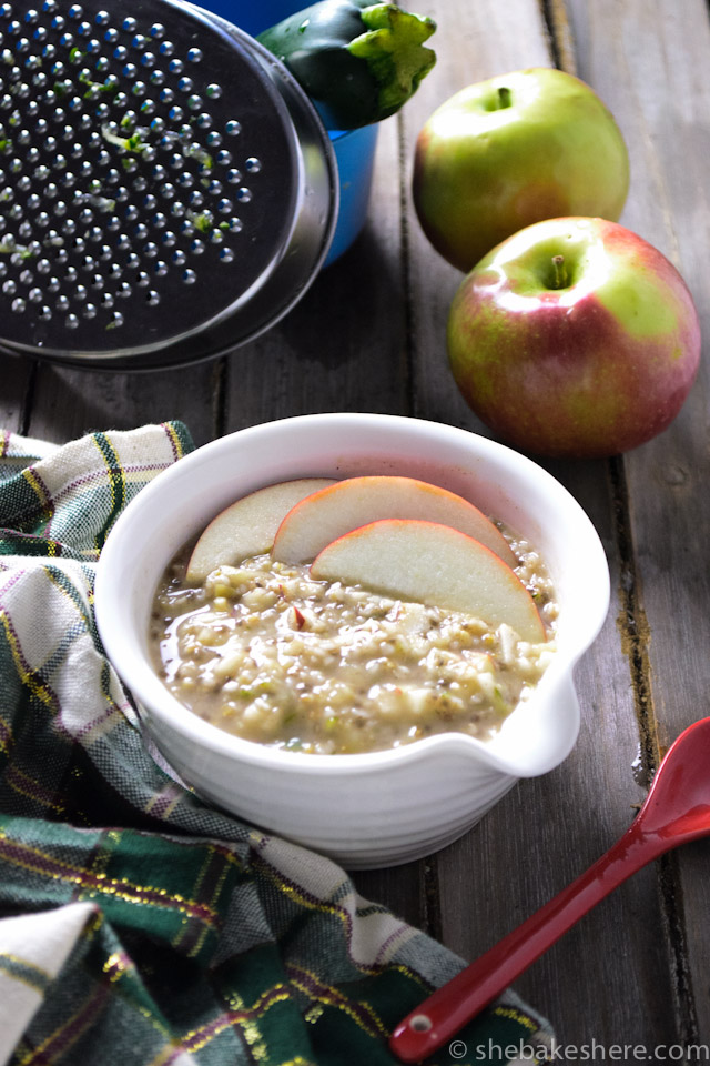 Hearty Apple and Zucchini Steel Cut Oats