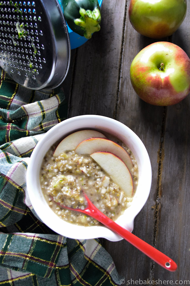 Hearty Apple and Zucchini Steel Cut Oats