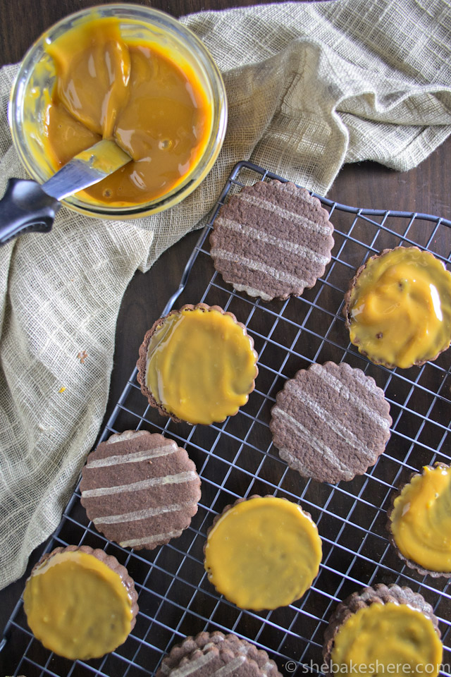 Chocolate Dulce de Leche Sandwich Cookies