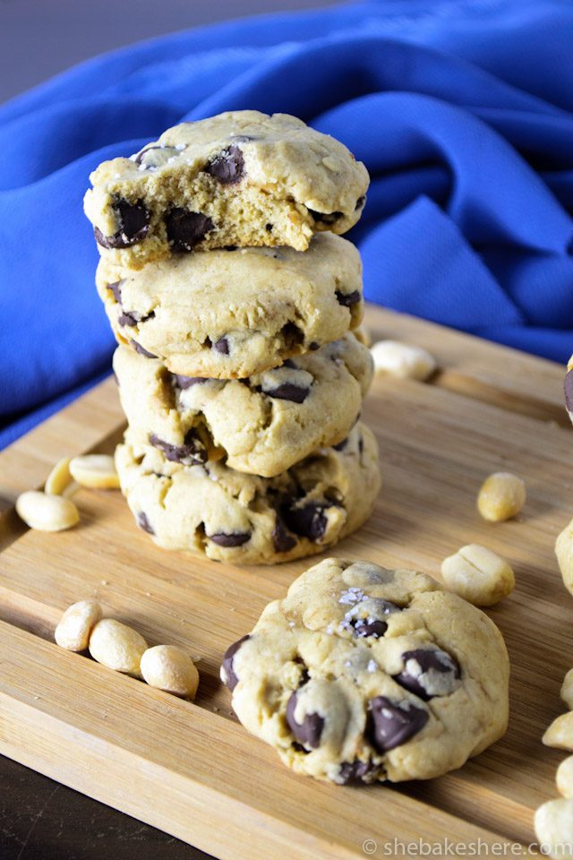 Soft-Baked Chocolate Chip Peanut Butter Cookies