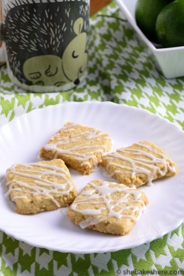 Coconut Lime Shortbread Cookies