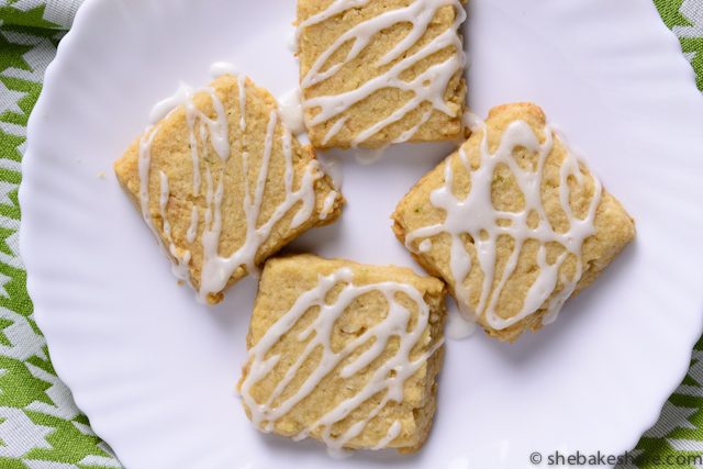 Coconut Lime Shortbread Cookies