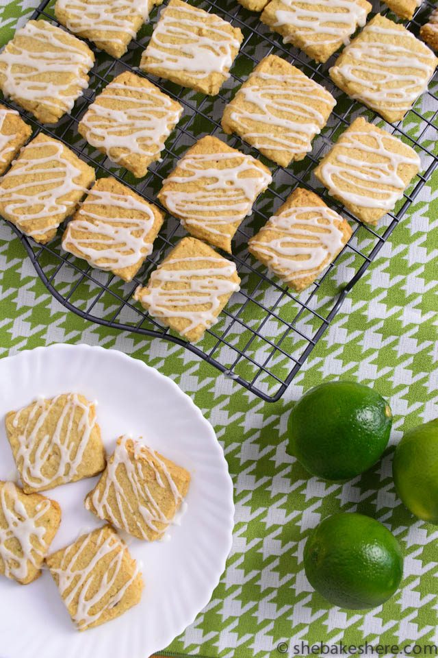 Coconut Lime Shortbread Cookies