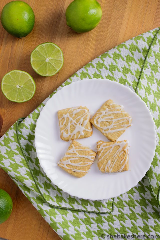 Coconut Lime Shortbread Cookies