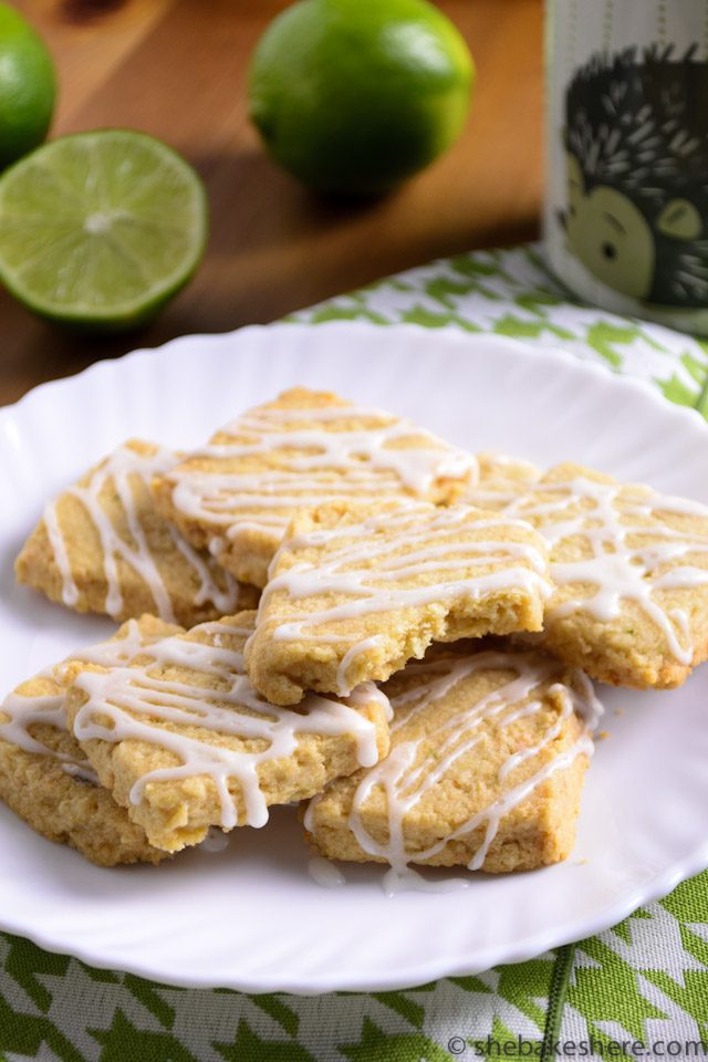 Coconut Lime Shortbread Cookies