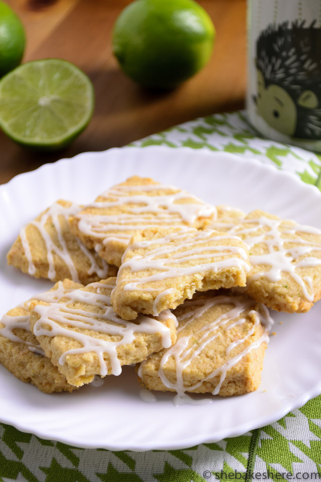 Coconut Lime Shortbread Cookies She Bakes Here