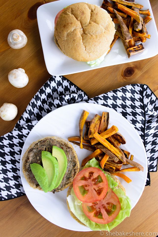 Mushroom Chicken Burgers